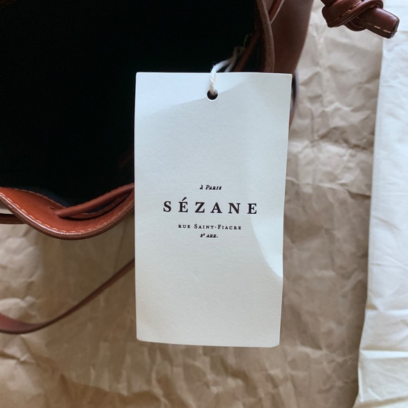 Sézane Original Farrow Bag in Chocolate Heritage Leather, New with Tags - Picture 5 of 12
